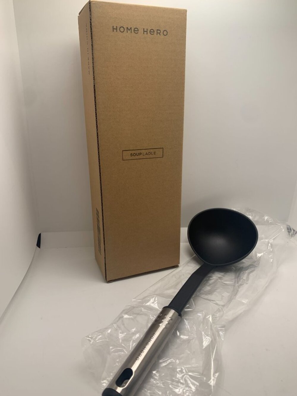 Home Hero Stainless Steel & Nylon Soup Ladle With Box